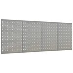 vidaXL Panneaux à chevilles muraux 4 Pièces 40x58 cm Acier