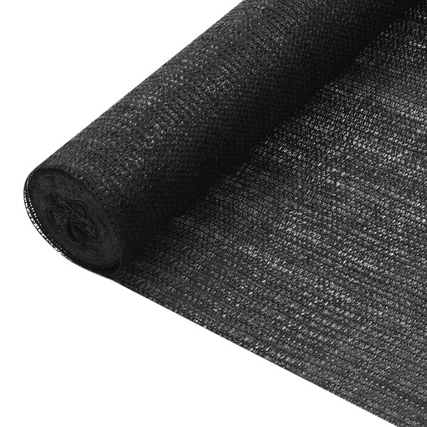 vidaXL Filet brise-vue Noir 1 5x25 m PEHD 75 g/m²