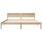 vidaXL Cadre de lit Marron 180 x 200 cm Bois massif en pin