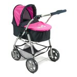 Bayer Chic 2000 637-12 - La poussette pour poupées combinée 3 en 1 EMOTION "ALL IN" - Marine et rose à pois
