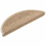 vidaXL Tapis d'escalier autocollants 30 Pièces 56x17x3 cm sable