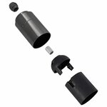 vidaXL Douilles de lampe 2 Pièces noir brillant E27