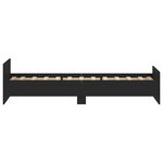 vidaXL Cadre de lit noir 90x200 cm bois d'ingénierie