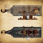 Mould King 10066 - Ensemble de construction Queen Revenger Ship-In-a-Bottle