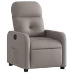 vidaXL Fauteuil inclinable électrique Taupe Tissu