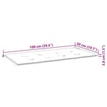 vidaXL Banc de jardin avec coussin crème 112 cm Bois de teck massif