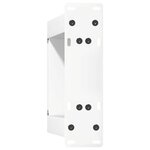 vidaXL Pieds de table basse en U 2 pièces Blanc 30 x (30-31) cm Acier
