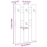 vidaXL Porte-manteau mural avec stockage Chêne fumé 65 x 3 x 100 cm
