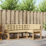 vidaXL Ensemble de canapés d'extérieur 4 pc Blanc et Beige