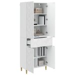 vidaXL Ensemble de Meubles 2 Pièces Blanc brillant Bois d'ingénierie