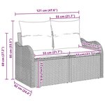 vidaXL Ensemble de canapé de jardin Marron 55 x 55 x 37 cm polyrotin