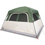 vidaXL Tente de cabine familiale 6 personnes vert imperméable