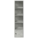 vidaXL Bibliothèque gris béton 31x24x127 cm bois d'ingénierie