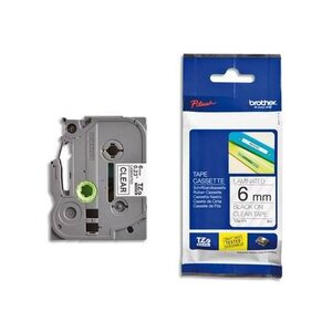 Cassette à ruban tze-611 largeur: 6 mm noir / jaune brother