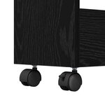 vidaXL Chariot de Rangement Étroit Chêne noir 60 x 22 x 80 cm