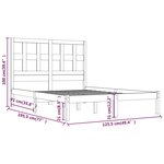 vidaXL Cadre de lit sans matelas 120x190 cm bois de pin massif