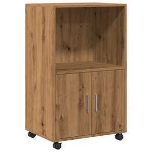 vidaXL Armoire à roulettes chêne artisanal 55x40x91 cm bois ingénierie