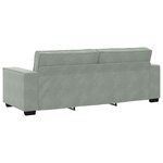 vidaXL Canapé à 3 places Gris clair 180 cm Velours