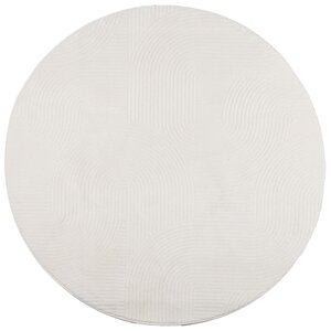 vidaXL Tapis IZA poils courts style scandinave crème Ø 120 cm