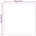 vidaXL Tapis en fausse Tafalla Gris 240 x 240 cm Polyester