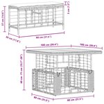 vidaXL Ensemble de salle à manger pour jardin 3 Pièces Noir et gris