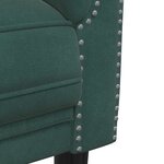 vidaXL Canapé 2 places vert foncé velours