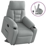 vidaXL Fauteuil inclinable Gris clair Tissu