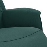 vidaXL Fauteuil inclinable avec repose-pieds vert foncé tissu