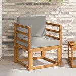 vidaXL Canapé d’extérieur Bois d'acacia massif et polyester