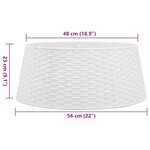vidaXL Jupe de sapin de Noël blanc Ø56x23 cm plastique