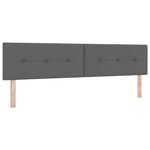 vidaXL Lit à ressorts avec matelas Gris foncé 200 x 200 cm tissu