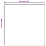 vidaXL Coureur de Tapis MARSA Blanc 100 x 100 cm Polyester et PVC