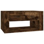 vidaXL Table basse Chêne fumé 80x50x40 cm Bois d'ingénierie