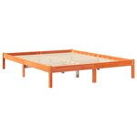 vidaXL Lit bibliothèque sans matelas cire marron 140x200 cm pin massif