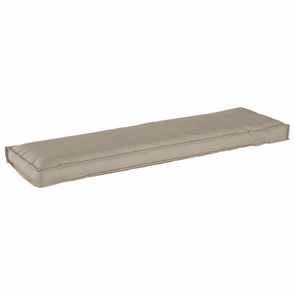 vidaXL Coussin pour banc de palette Taupe 140 x 40 x 8 cm Tissu Oxford