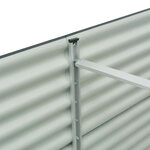 vidaXL Lit surélevé de jardin 240x80x81 cm Acier galvanisé Gris