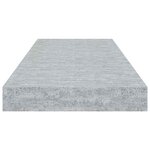 vidaXL Étagère murale flottante gris béton 60x23 5x3 8 cm MDF