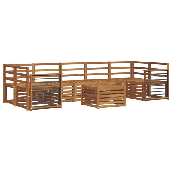vidaXL Ensemble de canapés d'extérieur 8 pc Naturel