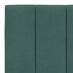 vidaXL Cadre de lit avec tête de lit Vert foncé 200x200 cm Velours