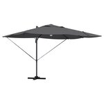 vidaXL Parasol Déporté - Anthracite Anthracite Polyester Grand