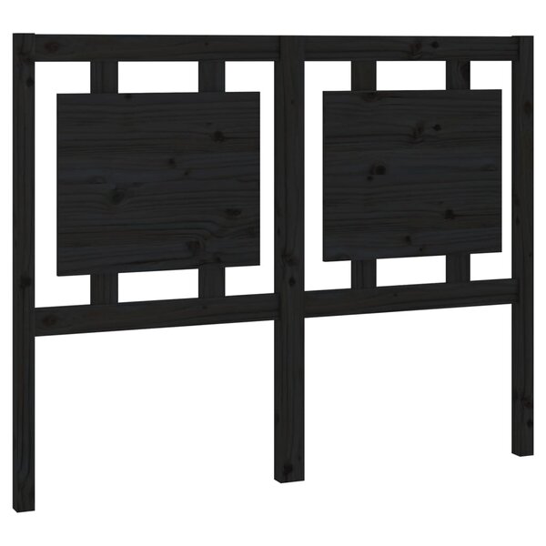 vidaXL Tête de lit Noir 125 5x4x100 cm Bois massif de pin