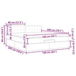 VidaXL Cadre de lit ottoman avec matelas noir 160x200 cm tissu