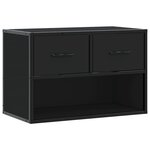 vidaXL Meuble TV noir 60x31x39 5 cm bois d'ingénierie et métal