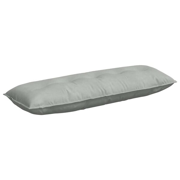 vidaXL Coussin de Dos Gris clair 140 x 50 cm Tissu en velours côtelé