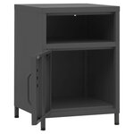 vidaXL Table de chevet Anthracite 35x35x51 cm Acier