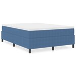 lit box spring vidaXL bleu 160x200 cm en tissu velours côtelé