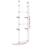 vidaXL Système de garde-robe télescopique avec barres Aluminium