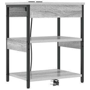 vidaXL Cabinet de chevet Gris Sonoma 41 x 31 x 51 cm Bois d'ingénierie