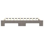 vidaXL Lit de jour avec lit gigogne taupe 100x200 cm tissu