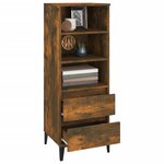 vidaXL Buffet haut Chêne fumé 40x36x110 cm Bois d'ingénierie
